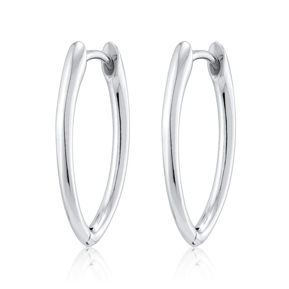 Sterling silver 925°. V shaped hoops