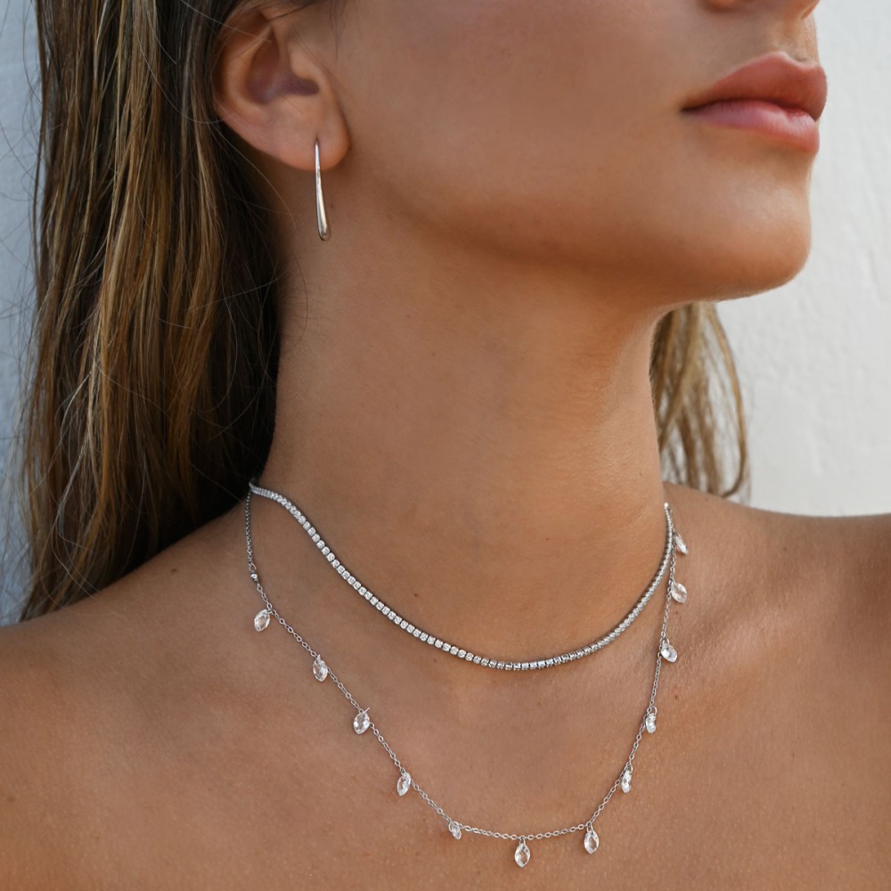 Sterling silver 925°.Riviera necklace 