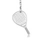 Stainless Steel. Padel racket keychain