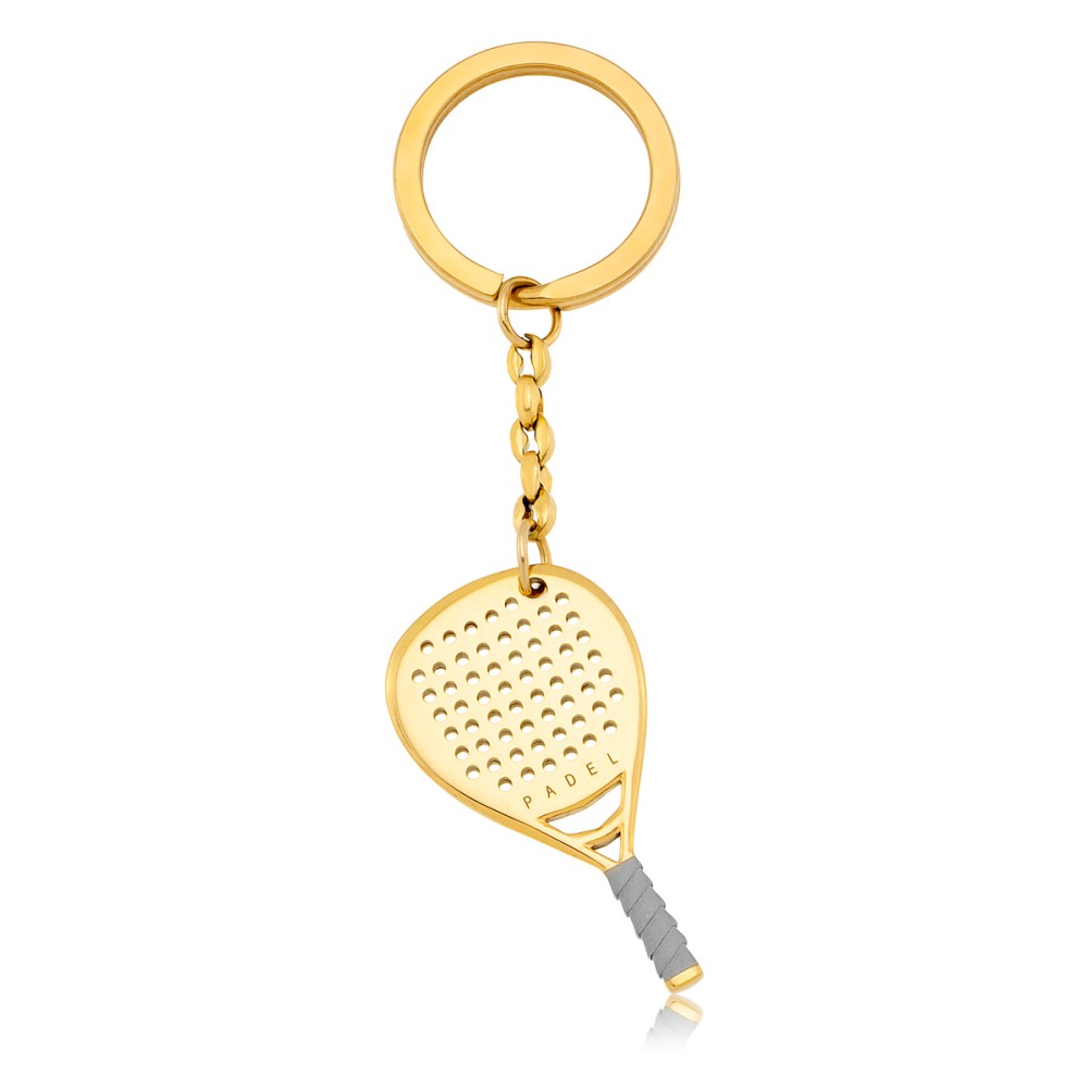 Stainless Steel. Padel racket keychain