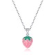 Sterling silver 925°. Strawberry pendant necklace