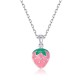 Sterling silver 925°. Strawberry pendant necklace