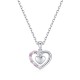 Sterling silver 925°. Heart pendant necklace