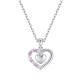 Sterling silver 925°. Heart pendant necklace