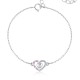 Sterling silver 925°. Heart bracelet