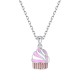 Sterling silver 925°. Cupcake pendant necklace