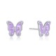 Sterling silver 925°. Butterfly stud earrings