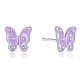 Sterling silver 925°. Butterfly stud earrings