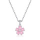 Sterling silver 925°. Flower pendant necklace