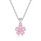 Sterling silver 925°. Flower pendant necklace