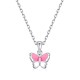 Sterling silver 925°. Butterfly pendant necklace