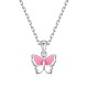 Sterling silver 925°. Butterfly pendant necklace