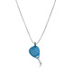 Stainless Steel. Padel racket pendant on chain